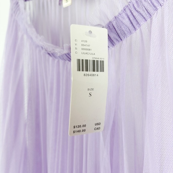 NWT Geisha Designs X Anthropologie Purple Sheer Maxi Skirt Sz S - Picture 7 of 10